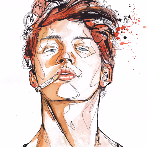 Watercolor and Ink - old