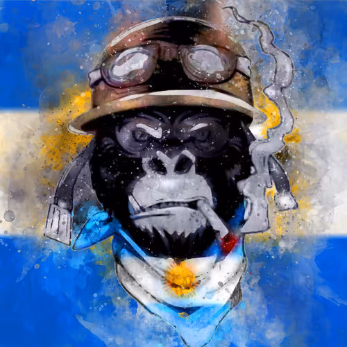 Watercolor Gorila Punk