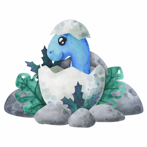 Cute Watercolor Dinosaur