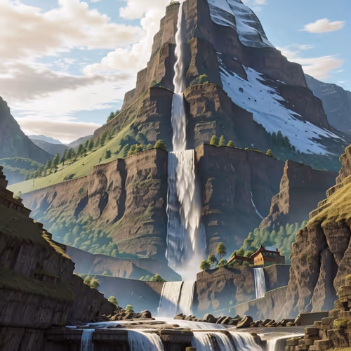 Waterfall_with_mountain