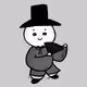 Black hat oriental wizard