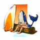 Whale surfer
