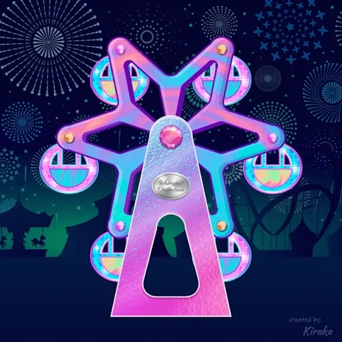 Whimsical Dreamland Ferris Wheel - old