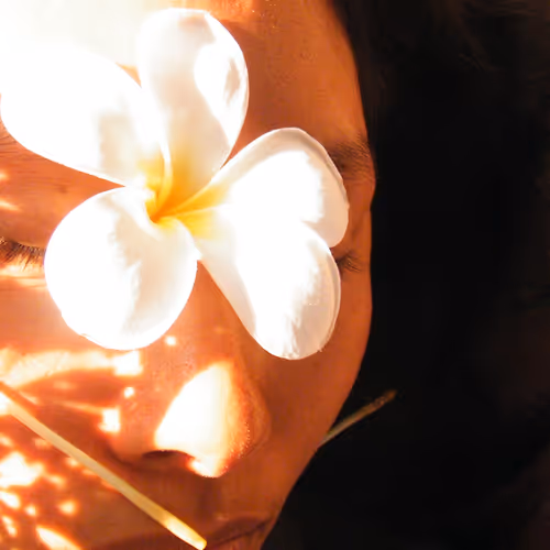 "Whisper of falling flowers"