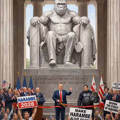 WHITE HOUSE UNVEILING NEW HARAMBE MEMORIAL