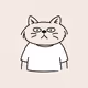 White Tee Cat
