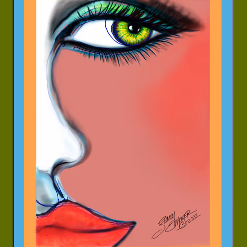 Woman with Golden Eyes