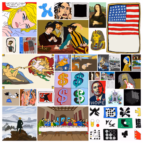 world's most famous artworks painted edition