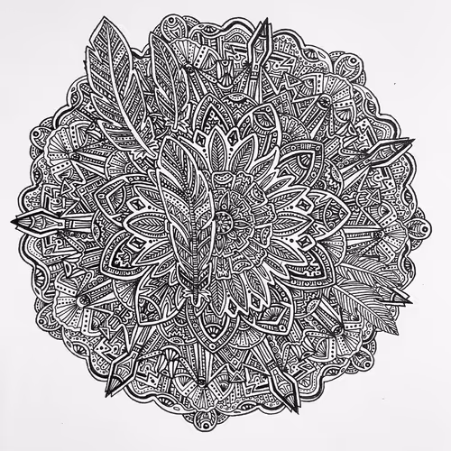 Detailed fineliner drawings V3