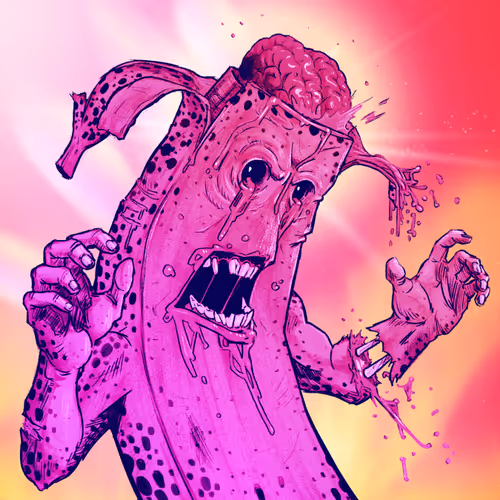 Zombiefied banana