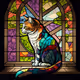 "Tamayura" cat collection Stained glass.