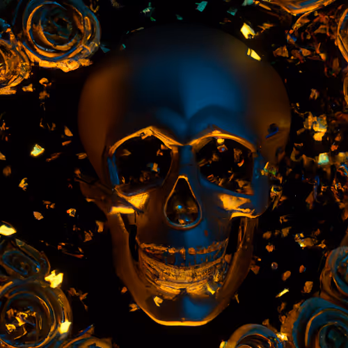 Gold Skull Roses Collection