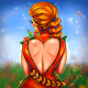 Red-haired women in love