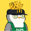 Pixelated Fast food pudgy penguin