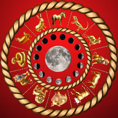 The Chinese Fertility Wheel in Red