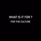 WHAT IS IT FOR ?