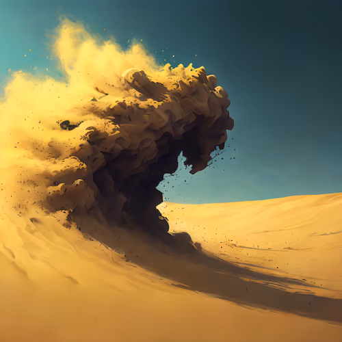 Sandstorm Coming out of Thin Air