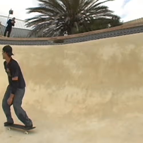 Backyard Pool Love seat rock fakie transfer rubber out.