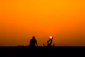 Sunset Santa Silhouette - old