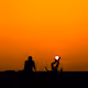 Sunset Santa Silhouette - old