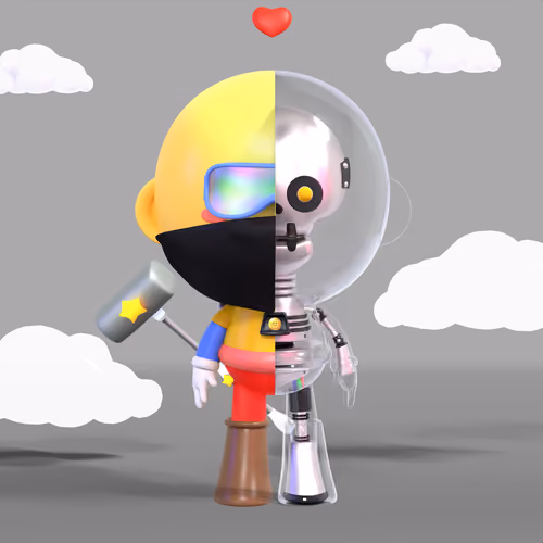 Happy Robot Friends #98