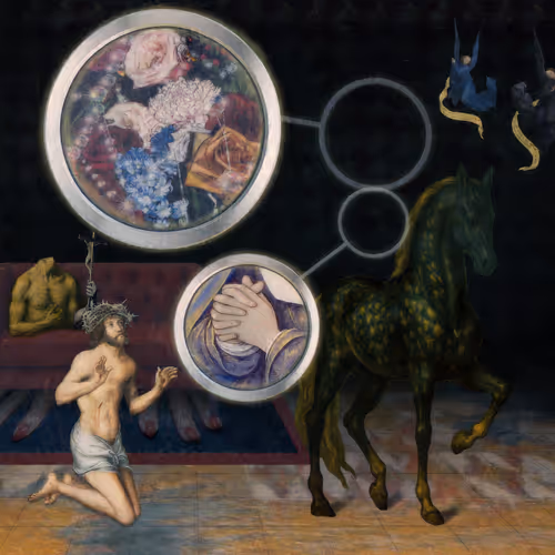 The Pilgrims Living Room Crucifixion Mona Lisa Hyper Gamble By Parker Ito