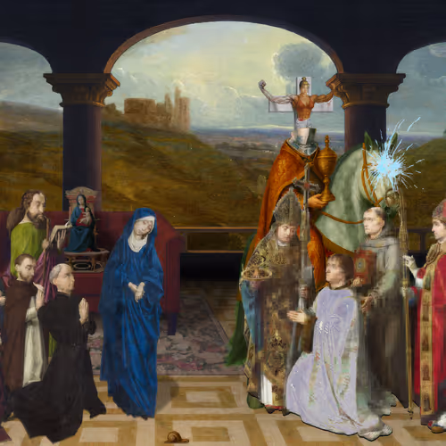 The Pilgrims Living Room Crucifixion Mona Lisa Hyper Gamble By Parker Ito