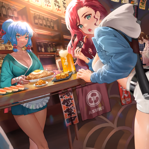 Sofia x Grace at an Izakaya near the Garden