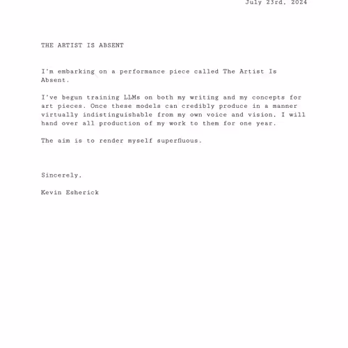 The Artist Is Absent