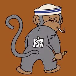 Kiss Me Monkey #8997