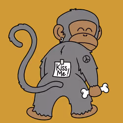 Kiss Me Monkey #8982