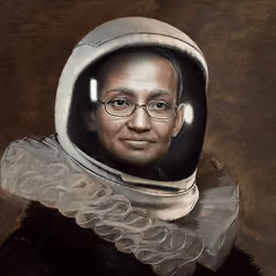 Nefertiti Merged with Mahatma Gandhi