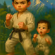 Two sons in Karate