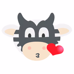 EmotiCOINS #bitcoin‪ ‬Cow love kiss