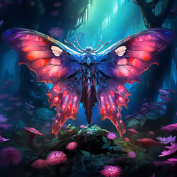 Majestic Glowing Butterfly