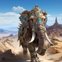 Jewelled Elephant, Charging