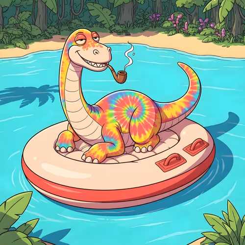 Stoned dinosaur boat club