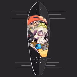 Hashed Skull #0158 Mini Cruiser Deck