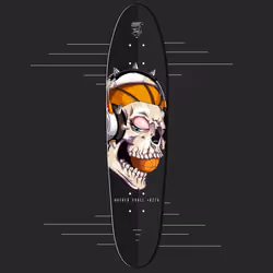 Hashed Skull #0274 Longboard Deck