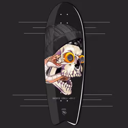 Hashed Skull #0417 Fish Tail Deck