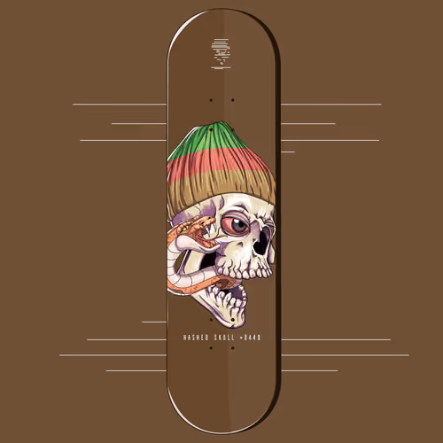 Hashed Skull #0448 Popsicle Deck