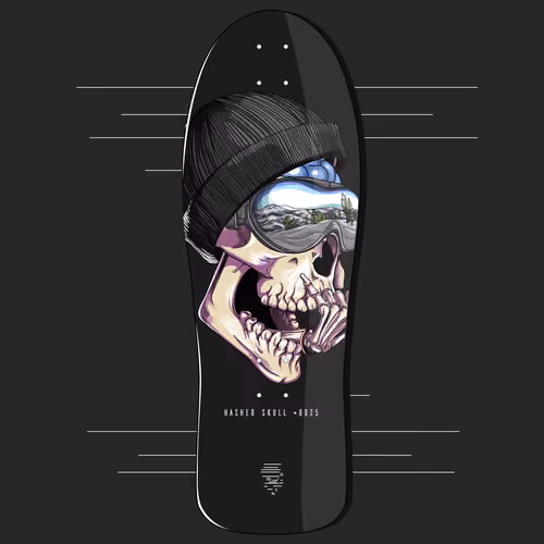 Hashed Skull #0025 Old School Deck