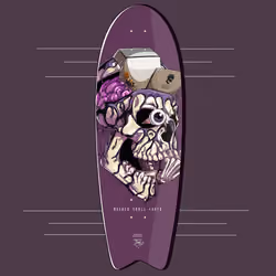 Hashed Skull #0424 Fish Tail Deck