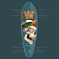 Hashed Skull #0029 Mini Cruiser Deck