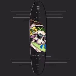 Hashed Skull #0238 Longboard Deck