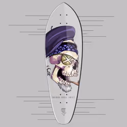 Hashed Skull #0173 Mini Cruiser Deck
