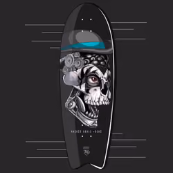 Hashed Skull #0243 Fish Tail Deck