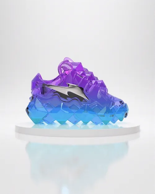 Alien Carapace Shiny Sneaker