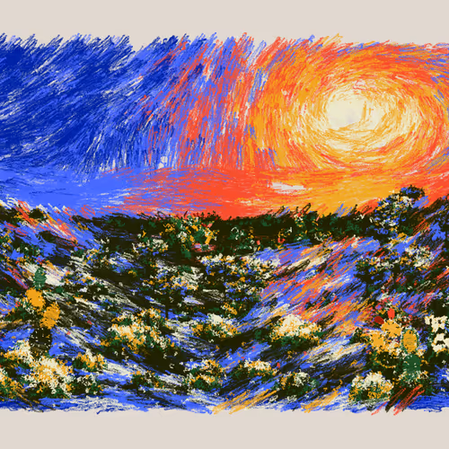 Sunset From The Bluffs By Nat Sarkissian