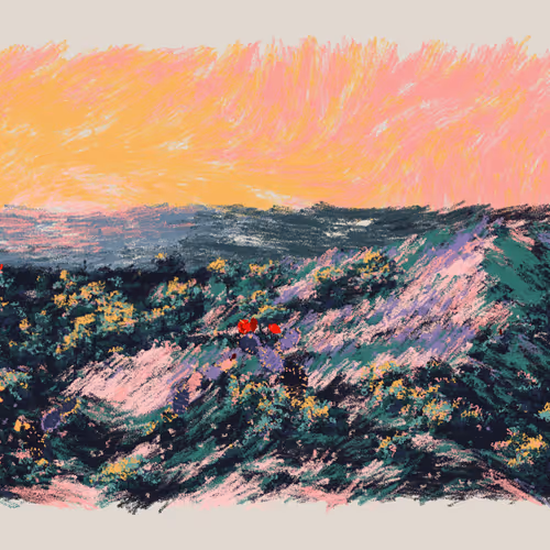 Sunset From The Bluffs By Nat Sarkissian